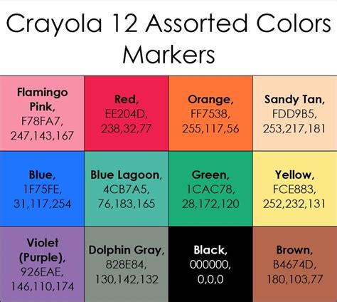 crayola color hot|crayola colors list.